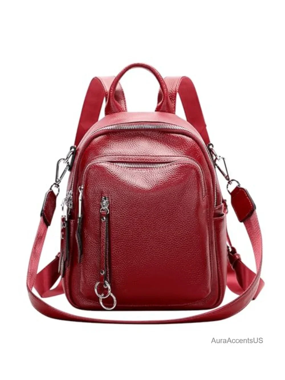 Genuine Leather Convertible Daypack for Women Holds iPad Travel Work